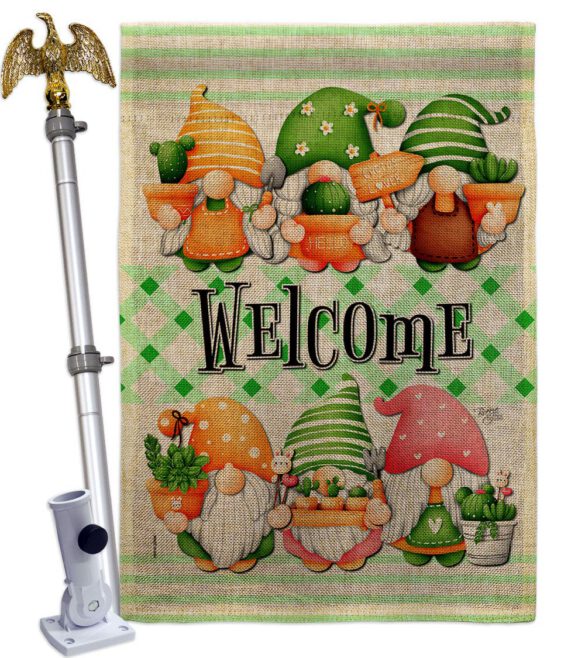 Cactus Gnome - Bugs & Frogs Garden Friends Vertical Impressions Decorative Flags HG104153 Made In USA - Image 23