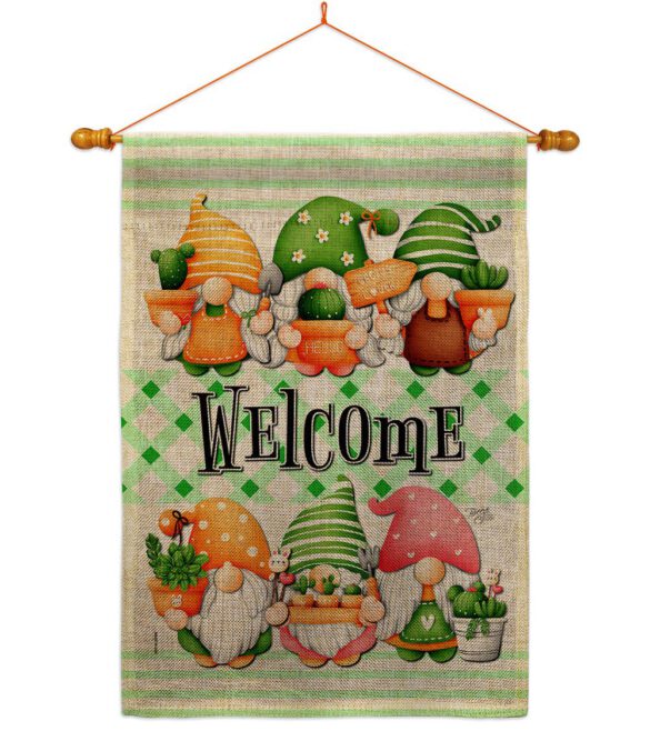 Cactus Gnome - Bugs & Frogs Garden Friends Vertical Impressions Decorative Flags HG104153 Made In USA - Image 24