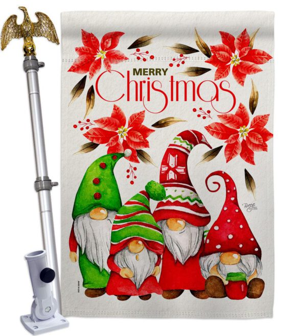 Christmas Gnome Family - Bugs & Frogs Garden Friends Vertical Impressions Decorative Flags HG104166 Made In USA - Image 11