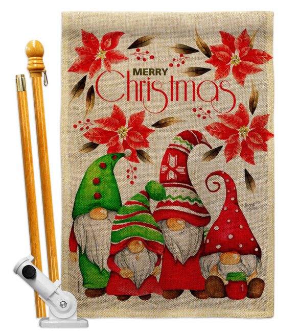 Christmas Gnome Family - Bugs & Frogs Garden Friends Vertical Impressions Decorative Flags HG104166 Made In USA - Image 17
