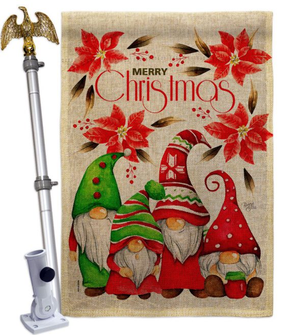 Christmas Gnome Family - Bugs & Frogs Garden Friends Vertical Impressions Decorative Flags HG104166 Made In USA - Image 23