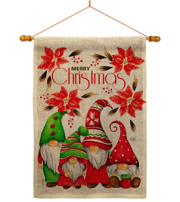 Christmas Gnome Family - Bugs & Frogs Garden Friends Vertical Impressions Decorative Flags HG104166 Made In USA - Image 24