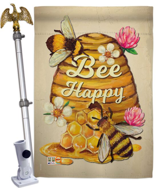 Bee Happy - Bugs & Frogs Garden Friends Vertical Impressions Decorative Flags HG137025 Made In USA - Image 13
