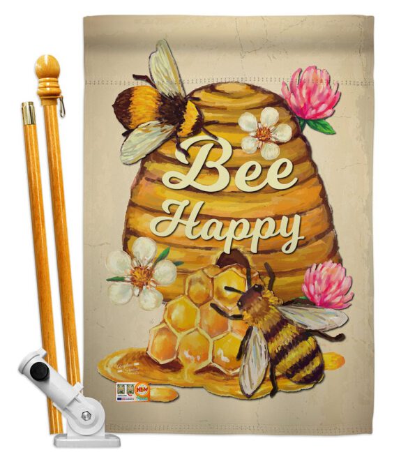 Bee Happy - Bugs & Frogs Garden Friends Vertical Impressions Decorative Flags HG137025 Made In USA - Image 5