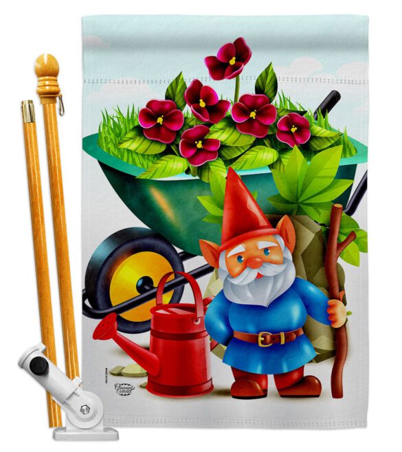 Garden Gnome - Bugs & Frogs Garden Friends Vertical Impressions Decorative Flags HG192457 Made In USA - Image 5