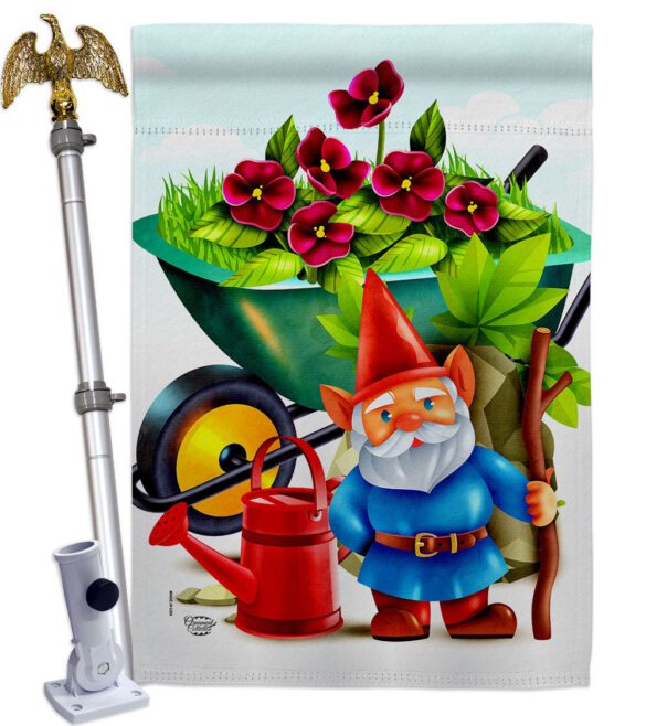Garden Gnome - Bugs & Frogs Garden Friends Vertical Impressions Decorative Flags HG192457 Made In USA - Image 9