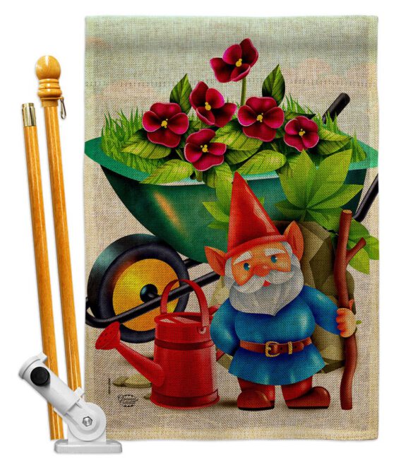 Garden Gnome - Bugs & Frogs Garden Friends Vertical Impressions Decorative Flags HG192457 Made In USA - Image 15