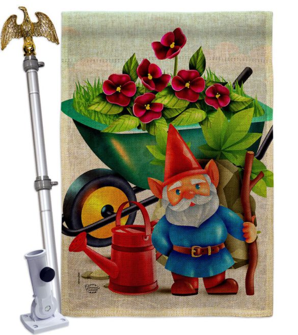 Garden Gnome - Bugs & Frogs Garden Friends Vertical Impressions Decorative Flags HG192457 Made In USA - Image 19