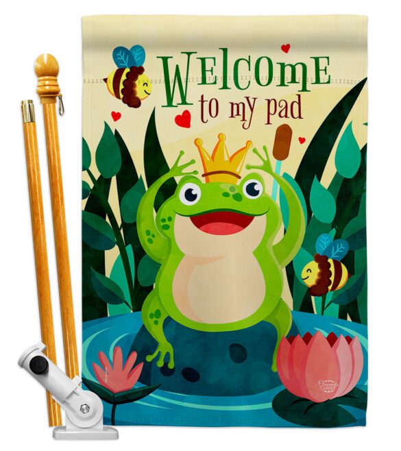Frog Welcome - Bugs & Frogs Garden Friends Vertical Impressions Decorative Flags HG192582 Made In USA - Image 5