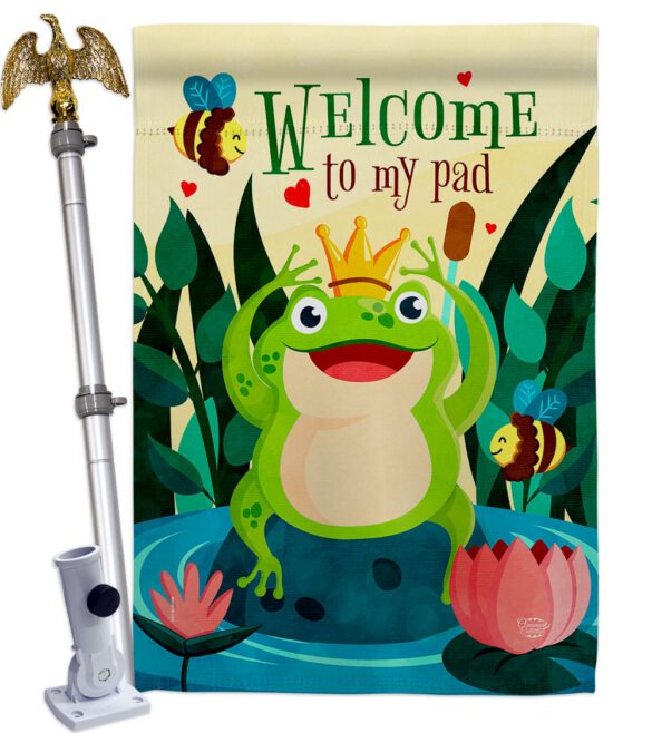 Frog Welcome - Bugs & Frogs Garden Friends Vertical Impressions Decorative Flags HG192582 Made In USA - Image 9