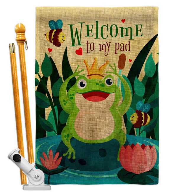 Frog Welcome - Bugs & Frogs Garden Friends Vertical Impressions Decorative Flags HG192582 Made In USA - Image 15
