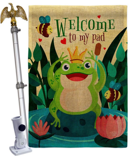 Frog Welcome - Bugs & Frogs Garden Friends Vertical Impressions Decorative Flags HG192582 Made In USA - Image 19