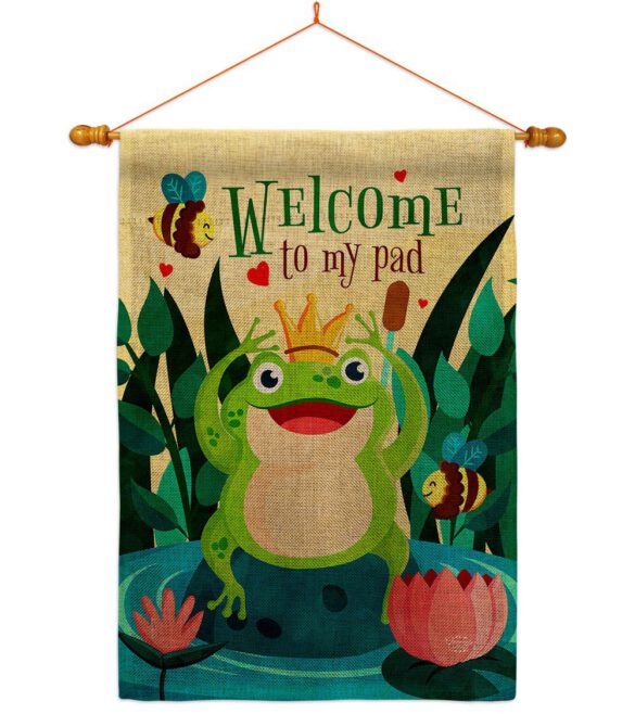 Frog Welcome - Bugs & Frogs Garden Friends Vertical Impressions Decorative Flags HG192582 Made In USA - Image 20