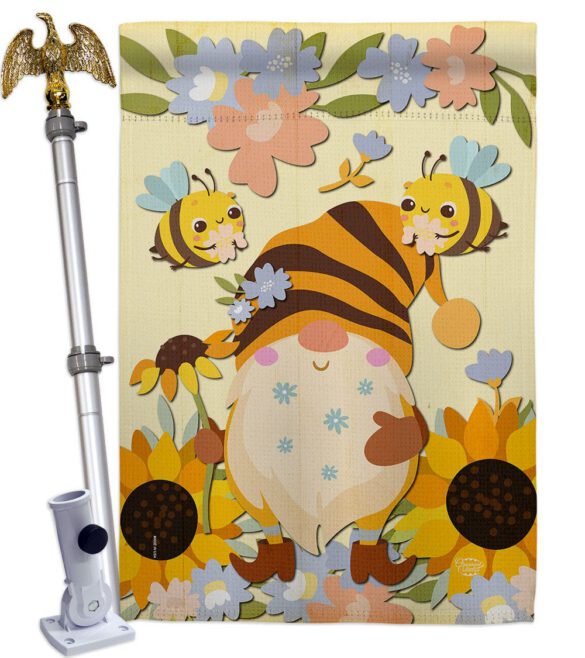 Blooming Gnome - Bugs & Frogs Garden Friends Vertical Impressions Decorative Flags HG192669 Made In USA - Image 11