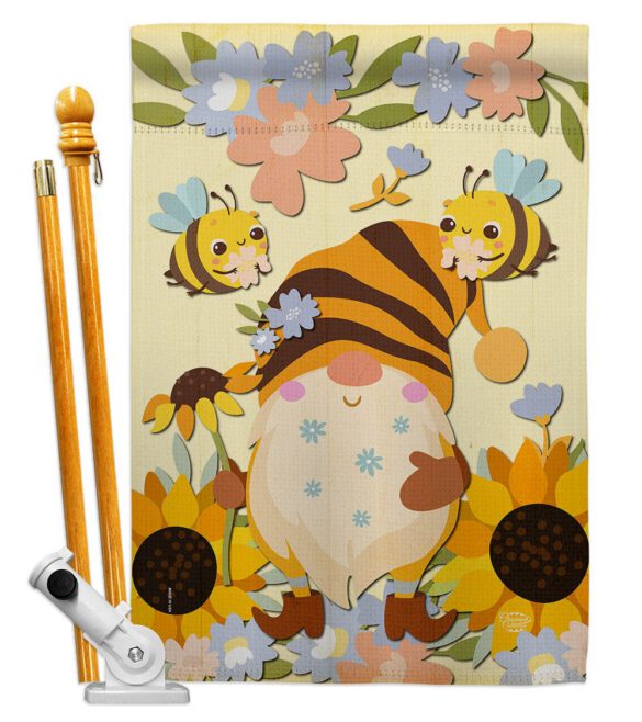 Blooming Gnome - Bugs & Frogs Garden Friends Vertical Impressions Decorative Flags HG192669 Made In USA - Image 5