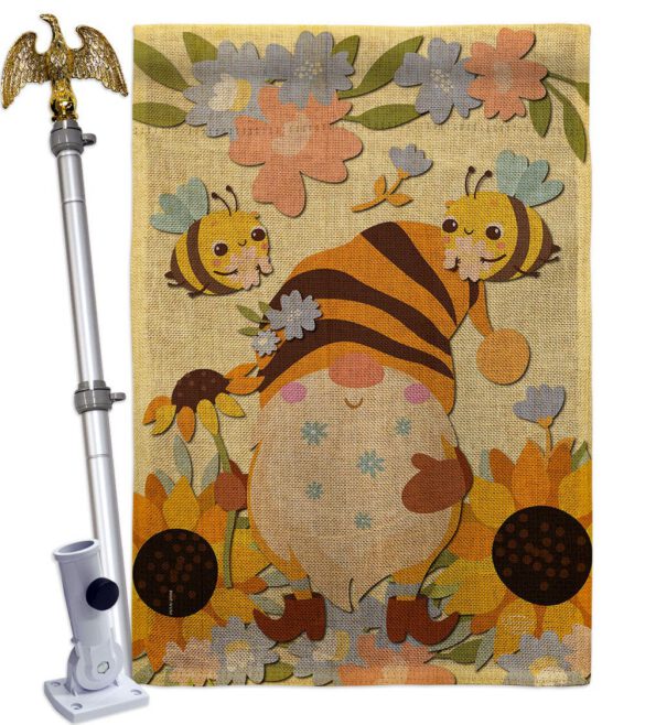 Blooming Gnome - Bugs & Frogs Garden Friends Vertical Impressions Decorative Flags HG192669 Made In USA - Image 23