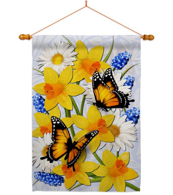 Daffodil & Butterflies - Bugs & Frogs Garden Friends Vertical Impressions Decorative Flags HG192670 Made In USA - Image 12