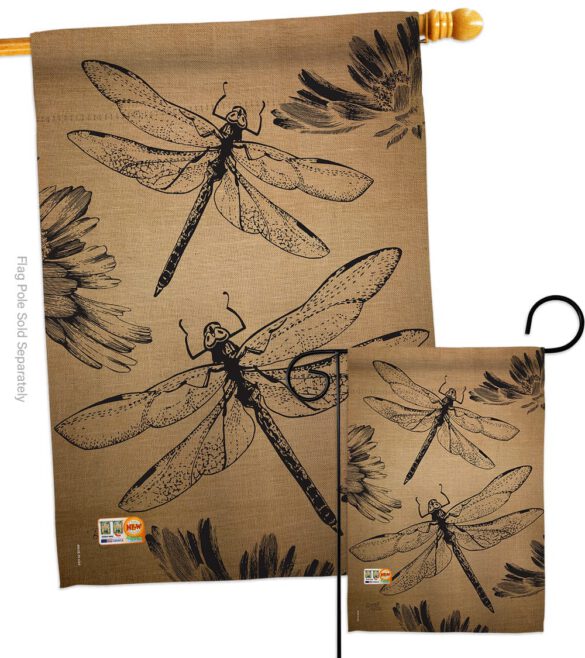 Dragonfly - Bugs & Frogs Garden Friends Vertical Impressions Decorative Flags HG104001 Made In USA - Image 3