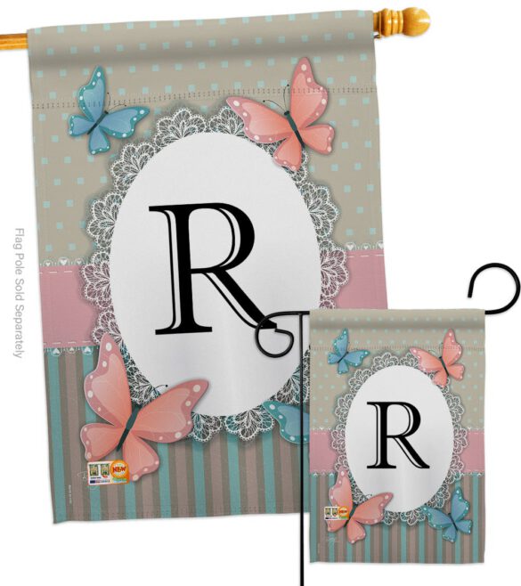 Butterflies R Initial - Bugs & Frogs Garden Friends Vertical Impressions Decorative Flags HG130148 Made In USA - Image 3
