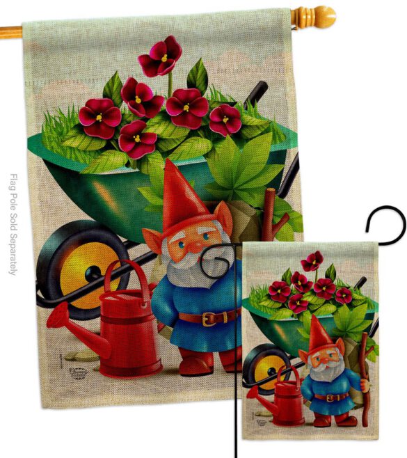 Garden Gnome - Bugs & Frogs Garden Friends Vertical Impressions Decorative Flags HG192457 Made In USA - Image 13
