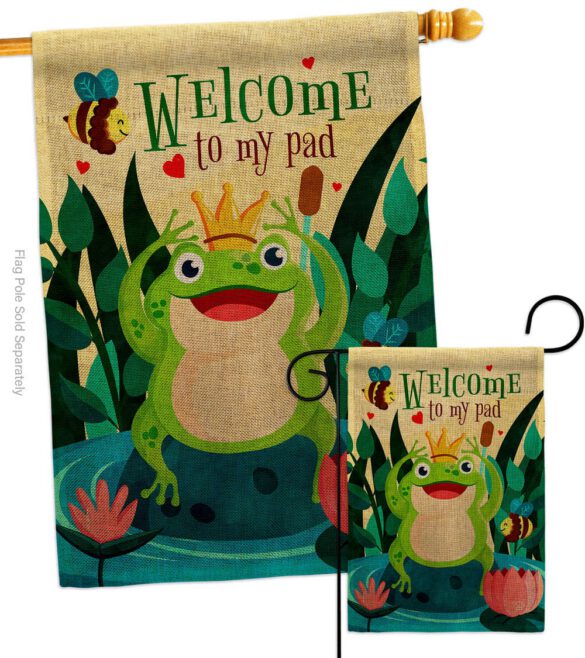 Frog Welcome - Bugs & Frogs Garden Friends Vertical Impressions Decorative Flags HG192582 Made In USA - Image 13