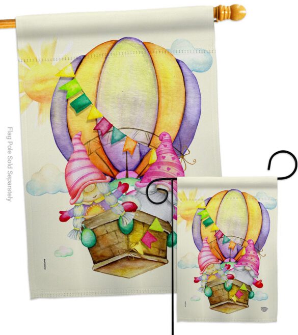 Gnomes Balloon - Bugs & Frogs Garden Friends Vertical Impressions Decorative Flags HG192660 Made In USA - Image 3