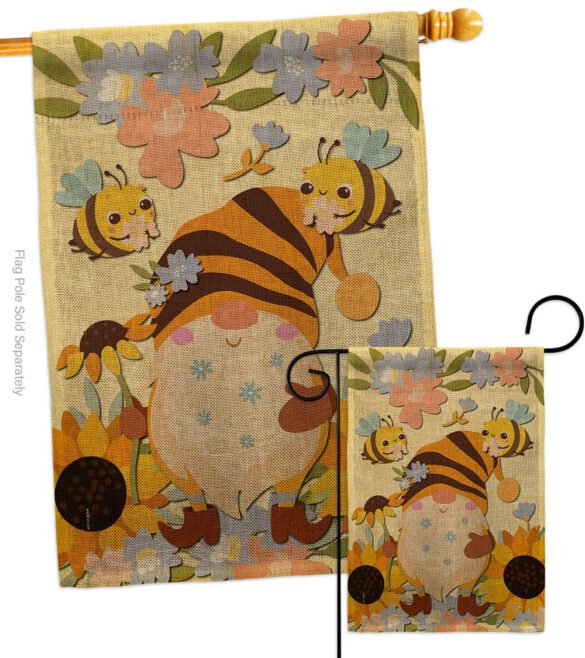 Blooming Gnome - Bugs & Frogs Garden Friends Vertical Impressions Decorative Flags HG192669 Made In USA - Image 15