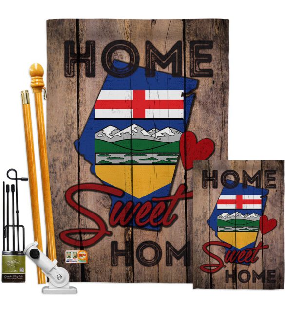 Canada Provinces Alberta Home Sweet Home - Canada Provinces Flags of the World Vertical Impressions Decorative Flags HG191177 Made In USA - Image 6