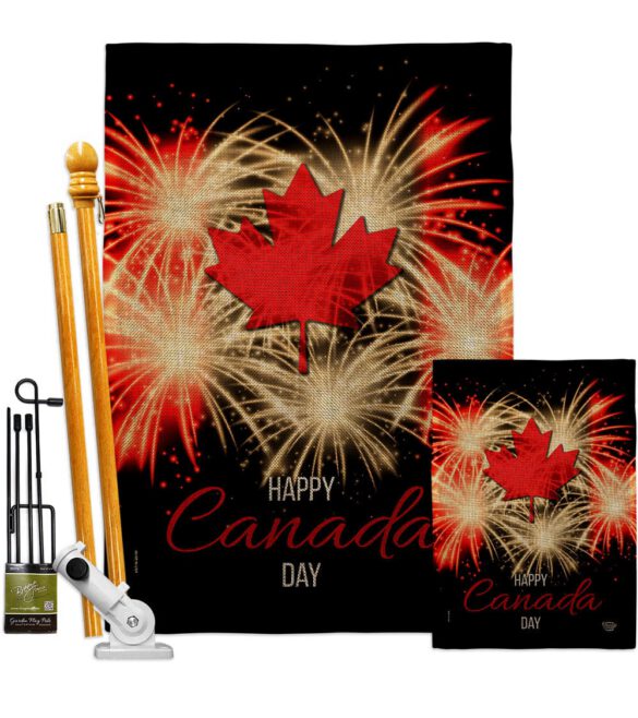 Firework Canada Day - Canada Provinces Flags of the World Vertical Impressions Decorative Flags HG192515 Made In USA - Image 16