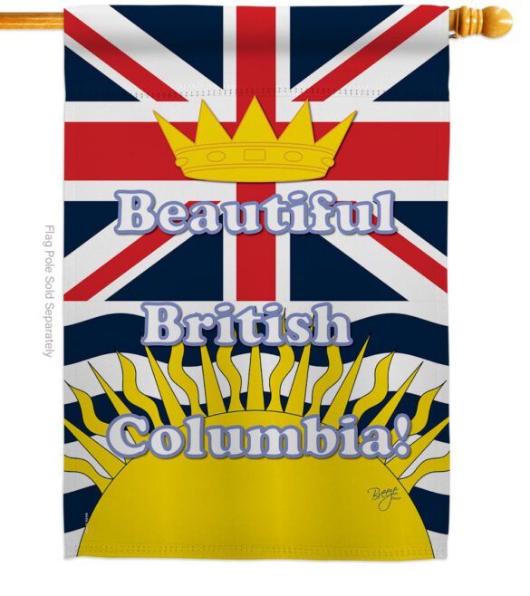 British Columbia - Canada Provinces Flags of the World Vertical Impressions Decorative Flags HG108164 Made In USA - Image 2