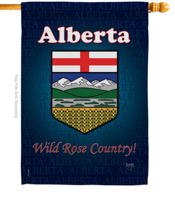 Alberta - Canada Provinces Flags of the World Vertical Impressions Decorative Flags HG108166 Made In USA - Image 3