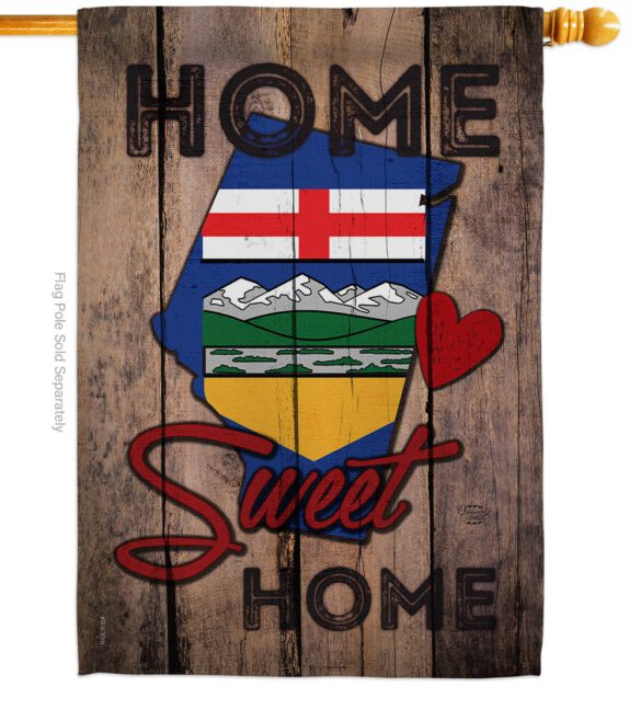 Canada Provinces Alberta Home Sweet Home - Canada Provinces Flags of the World Vertical Impressions Decorative Flags HG191177 Made In USA - Image 2