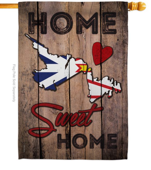 Canada Provinces Newfoundland and Labrador Home Sweet Home - Canada Provinces Flags of the World Vertical Impressions Decorative Flags HG191182 Made In USA - Image 2