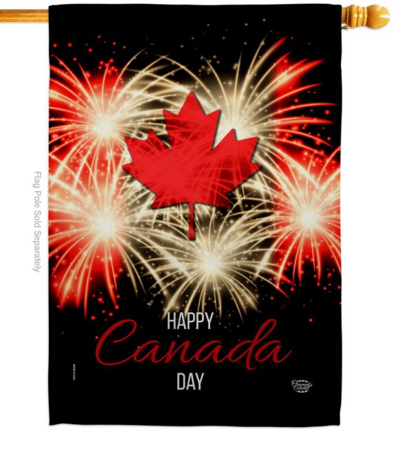 Firework Canada Day - Canada Provinces Flags of the World Vertical Impressions Decorative Flags HG192515 Made In USA - Image 2
