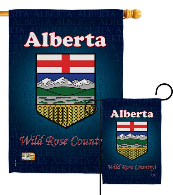 Alberta - Canada Provinces Flags of the World Vertical Impressions Decorative Flags HG108166 Made In USA
