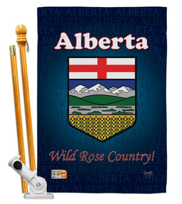 Alberta - Canada Provinces Flags of the World Vertical Impressions Decorative Flags HG108166 Made In USA - Image 6