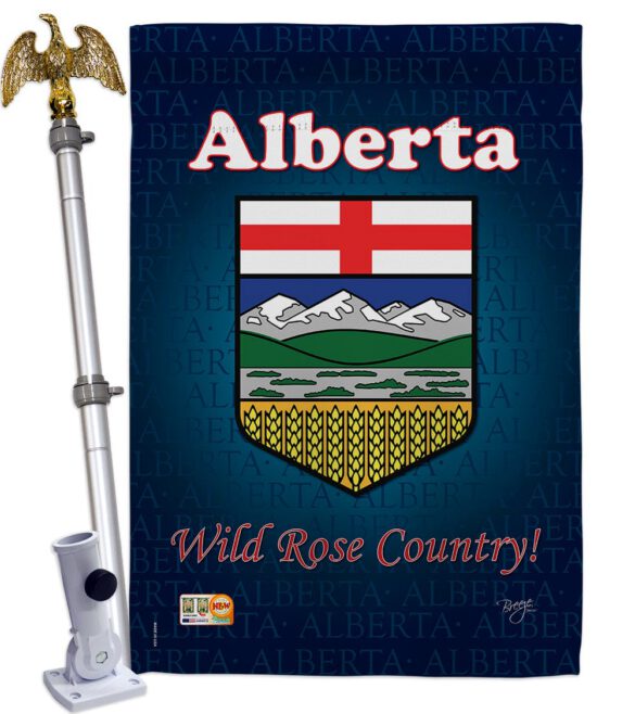 Alberta - Canada Provinces Flags of the World Vertical Impressions Decorative Flags HG108166 Made In USA - Image 14