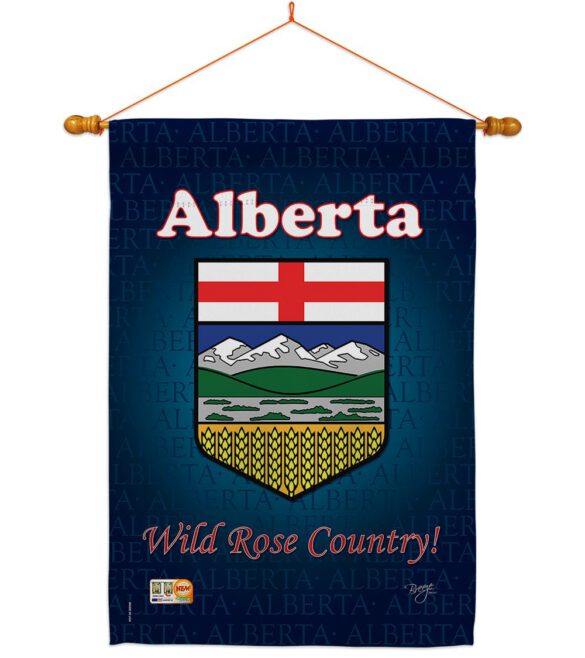 Alberta - Canada Provinces Flags of the World Vertical Impressions Decorative Flags HG108166 Made In USA - Image 15