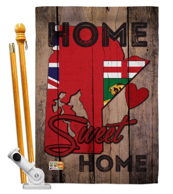 Canada Provinces Manitoba Home Sweet Home - Canada Provinces Flags of the World Vertical Impressions Decorative Flags HG191176 Made In USA - Image 5