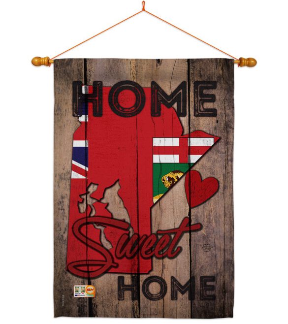 Canada Provinces Manitoba Home Sweet Home - Canada Provinces Flags of the World Vertical Impressions Decorative Flags HG191176 Made In USA - Image 14