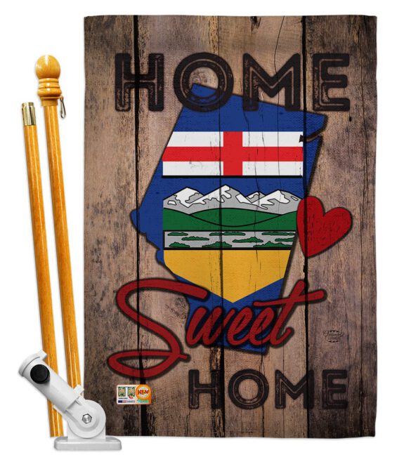 Canada Provinces Alberta Home Sweet Home - Canada Provinces Flags of the World Vertical Impressions Decorative Flags HG191177 Made In USA - Image 5