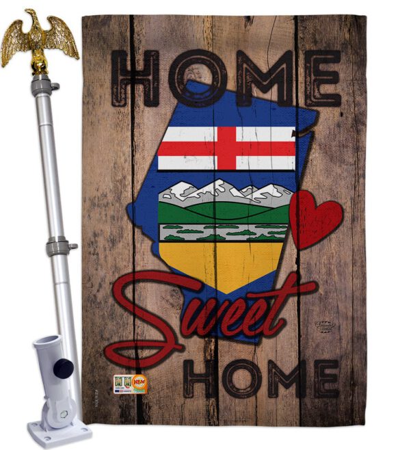Canada Provinces Alberta Home Sweet Home - Canada Provinces Flags of the World Vertical Impressions Decorative Flags HG191177 Made In USA - Image 13