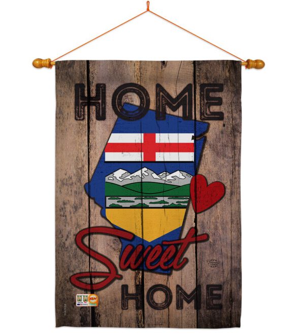 Canada Provinces Alberta Home Sweet Home - Canada Provinces Flags of the World Vertical Impressions Decorative Flags HG191177 Made In USA - Image 14