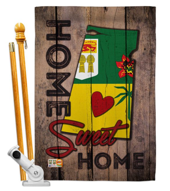 Canada Provinces Saskatchewan Home Sweet Home - Canada Provinces Flags of the World Vertical Impressions Decorative Flags HG191184 Made In USA - Image 5