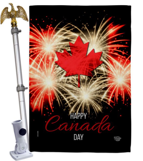 Firework Canada Day - Canada Provinces Flags of the World Vertical Impressions Decorative Flags HG192515 Made In USA - Image 9