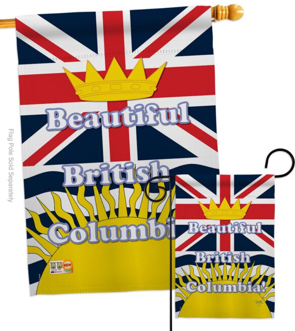 British Columbia - Canada Provinces Flags of the World Vertical Impressions Decorative Flags HG108164 Made In USA - Image 3
