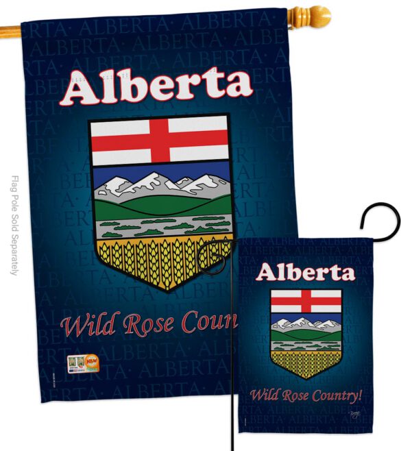 Alberta - Canada Provinces Flags of the World Vertical Impressions Decorative Flags HG108166 Made In USA - Image 4