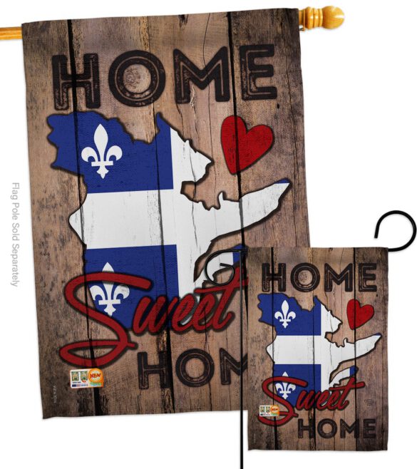 Canada Provinces Quebec Home Sweet Home - Canada Provinces Flags of the World Vertical Impressions Decorative Flags HG191173 Made In USA - Image 3