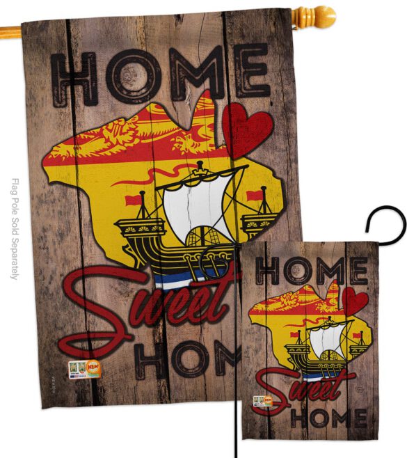 Canada Provinces New Brunswick Home Sweet Home - Canada Provinces Flags of the World Vertical Impressions Decorative Flags HG191175 Made In USA - Image 3