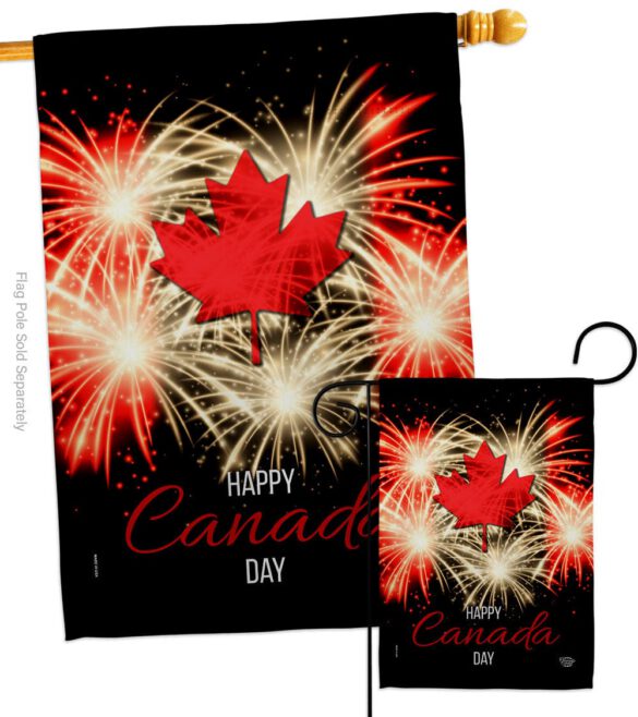 Firework Canada Day - Canada Provinces Flags of the World Vertical Impressions Decorative Flags HG192515 Made In USA - Image 3